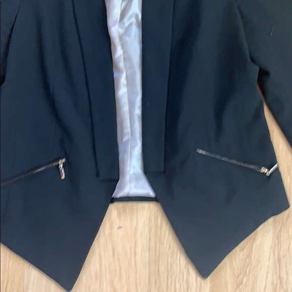 XII | Black Blazer with Zipper Pockets - Picture 3 of 8